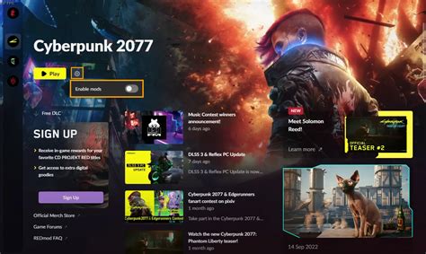 cyberpunk mods not showing up.